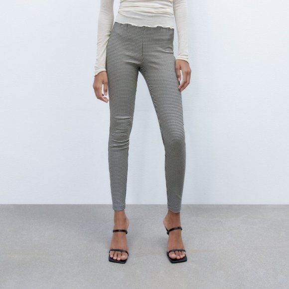 Zara Plaid Legging Pants - Picture 2 of 5